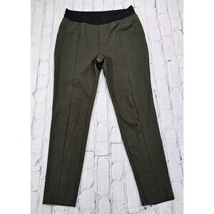 Banana Republic Cozy Pocket Green Elastic Waist Leggings Pants WOMENS SIZE M